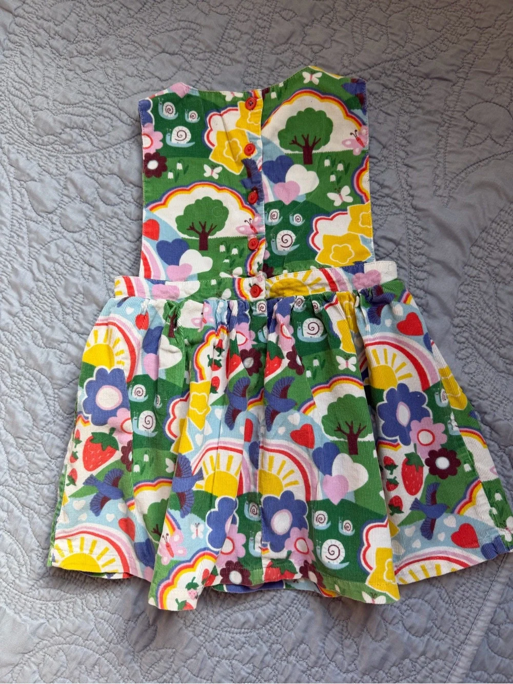 Colorful Garden Print Kids Dress